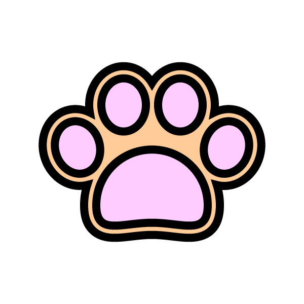 かわいい犬の肉球の無料イラスト 商用フリー オイデ43