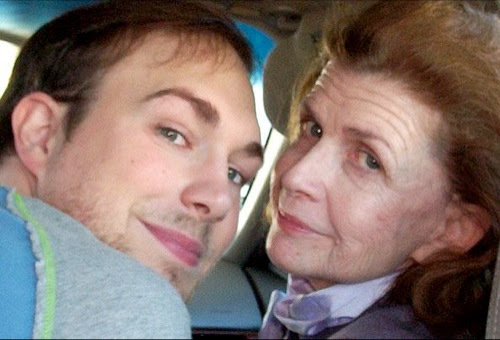 Robert with his mother
