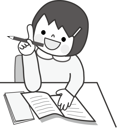 勉強のイラスト 女の子 無料イラスト フリー素材