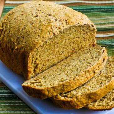 Bread Machine Recipe  Whole Wheat  Rye Bread w/ Oats, Bran  Flax Seed w/ No Added Salt or Oil 