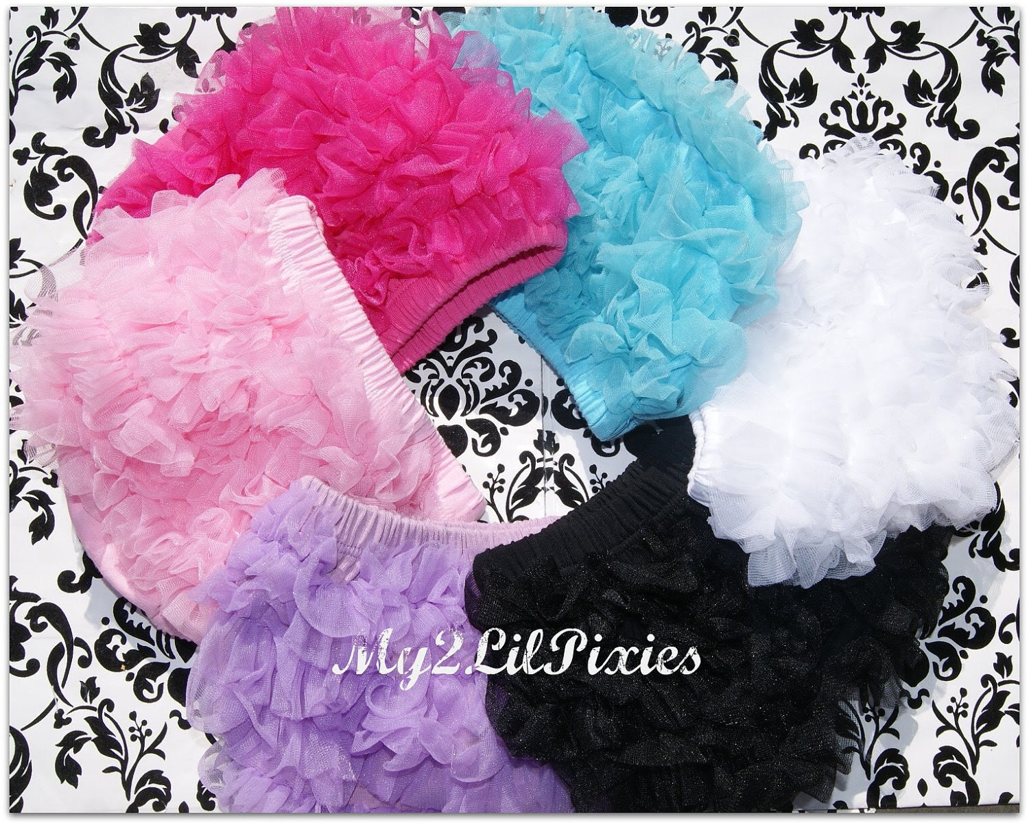 Black FRIDAY SALE READY to ship- Chiffon Ruffle Bum Baby Bloomer -Photo Prop- 13 colors to choose from- Christmas Pictures-MY2Lilpixies