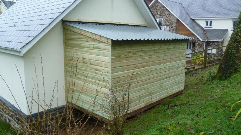 Building shed without planning permission, lean to shed 