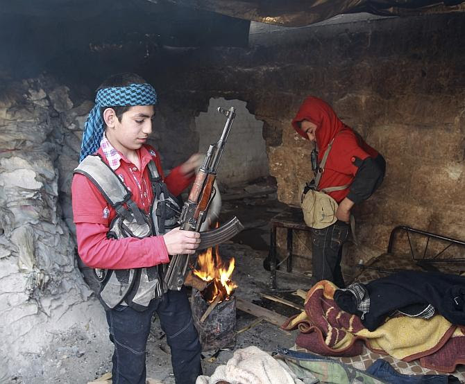 Meet Syria's young soldiers of misfortune - Rediff.com India News