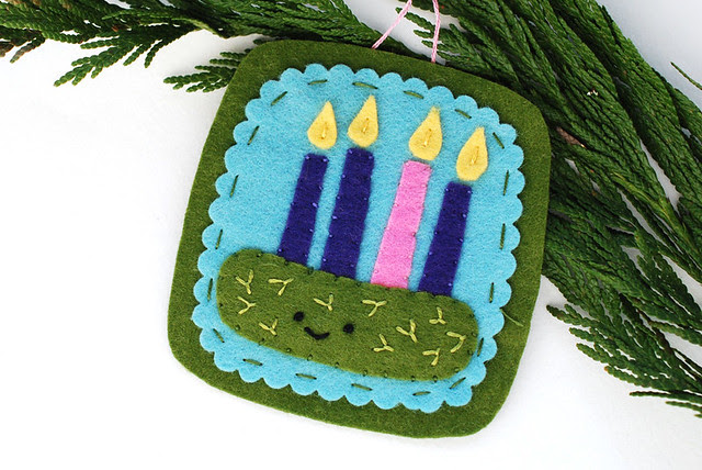 Adventing Time Felt Ornament