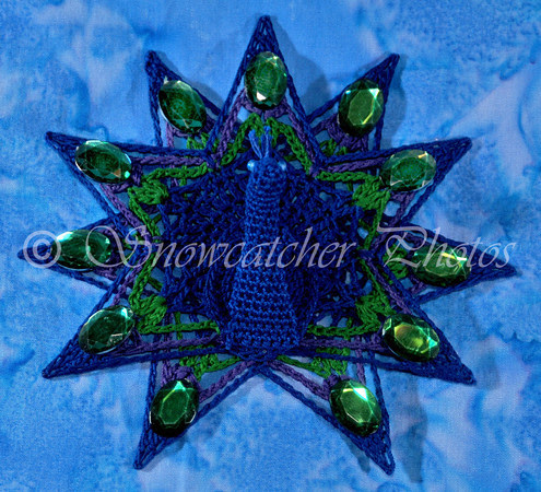 Jeweled Amigurumi Peacock Flake