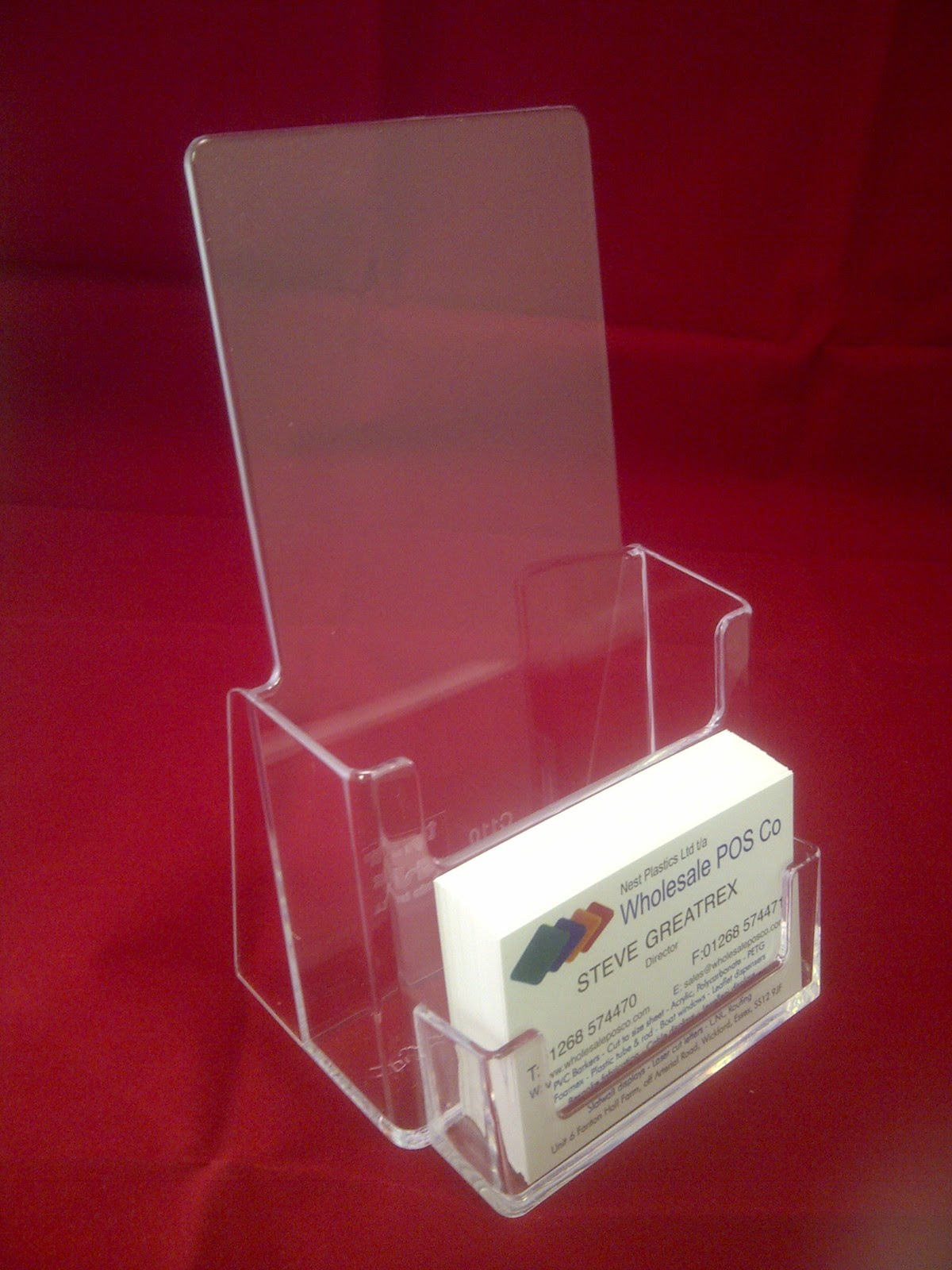1 X 1 3rd A4 DL LEAFLET HOLDER BUSINESS CARD COUNTER