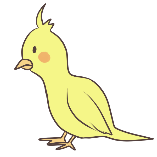 オカメインコのイラスト かわいいフリー素材が無料のイラストレイン