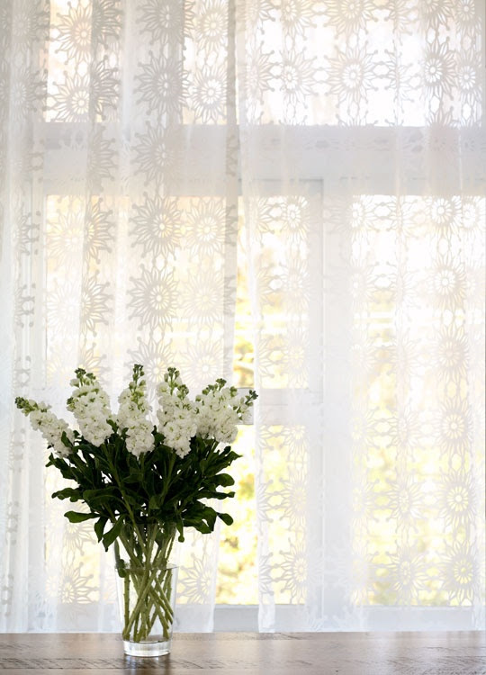 Textured Sheer Curtain Panels Overlapping Sheer Curtain
