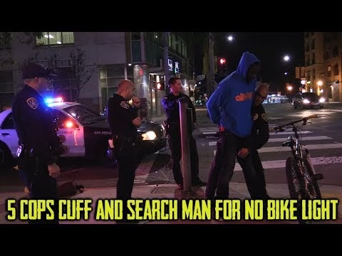 Copwatch | Cuffed & Searched for No Bike Light | Taken In for Parole Violation