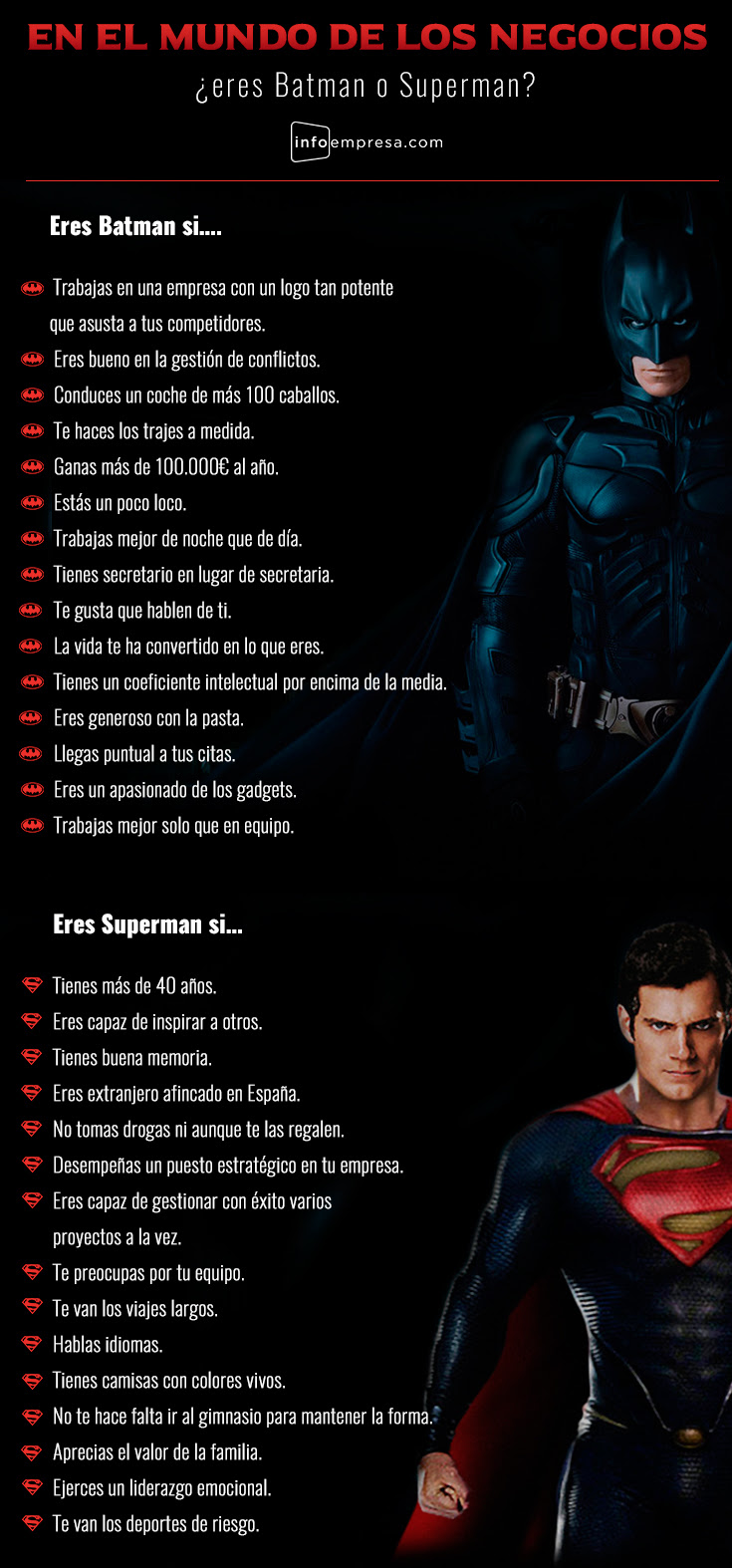 En el mundo de los negocios ¿eres Batman o Superman?