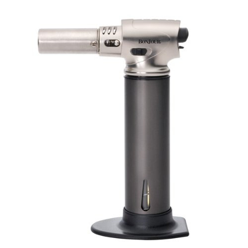 BonJour Crème Brûlée Chef's Professional Culinary Torch with Fuel Gauge