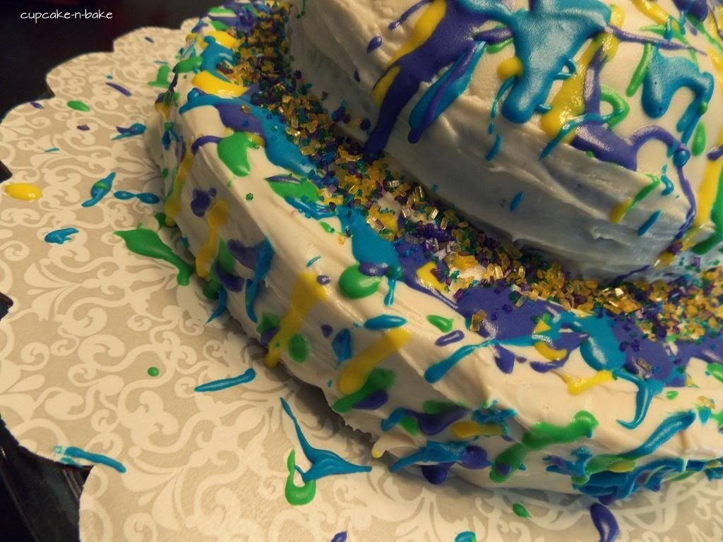  Cute Paint Splatter Birthday Cake via @cupcake_n_bake #birthdaycake