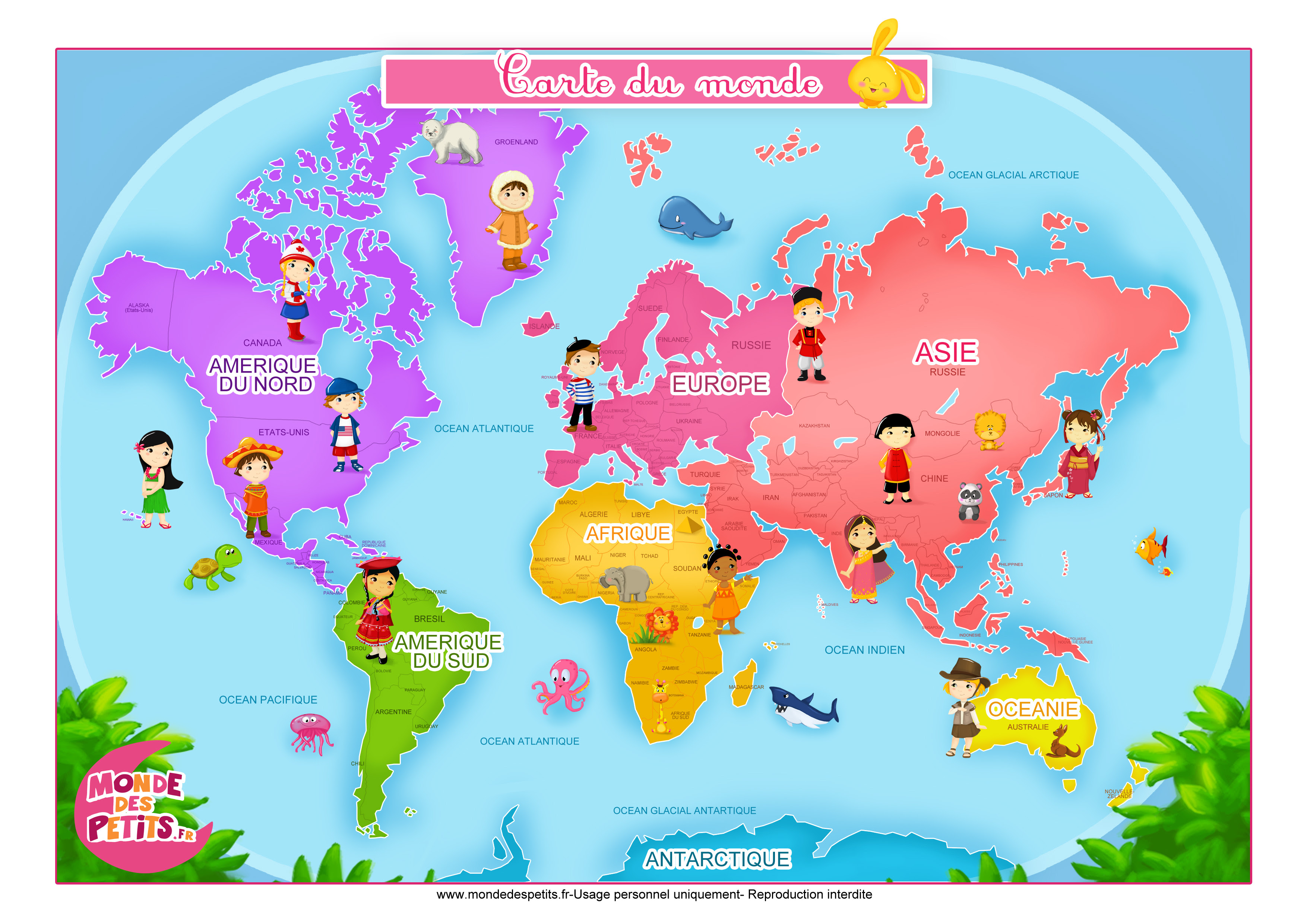 Carte Du Monde à Imprimer Voyages Cartes