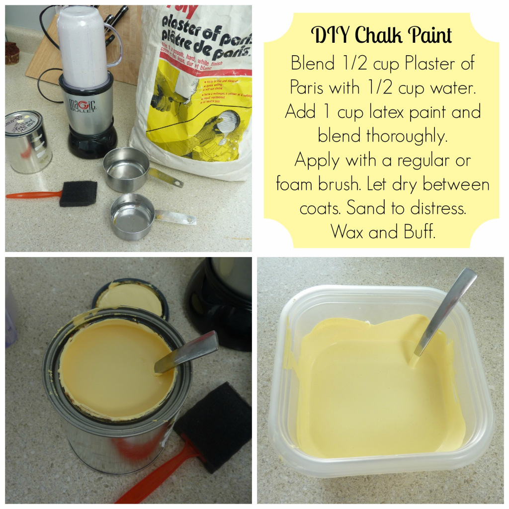 Mellow Yellow: DIY Chalk Paint Side Table - The Happy Housie