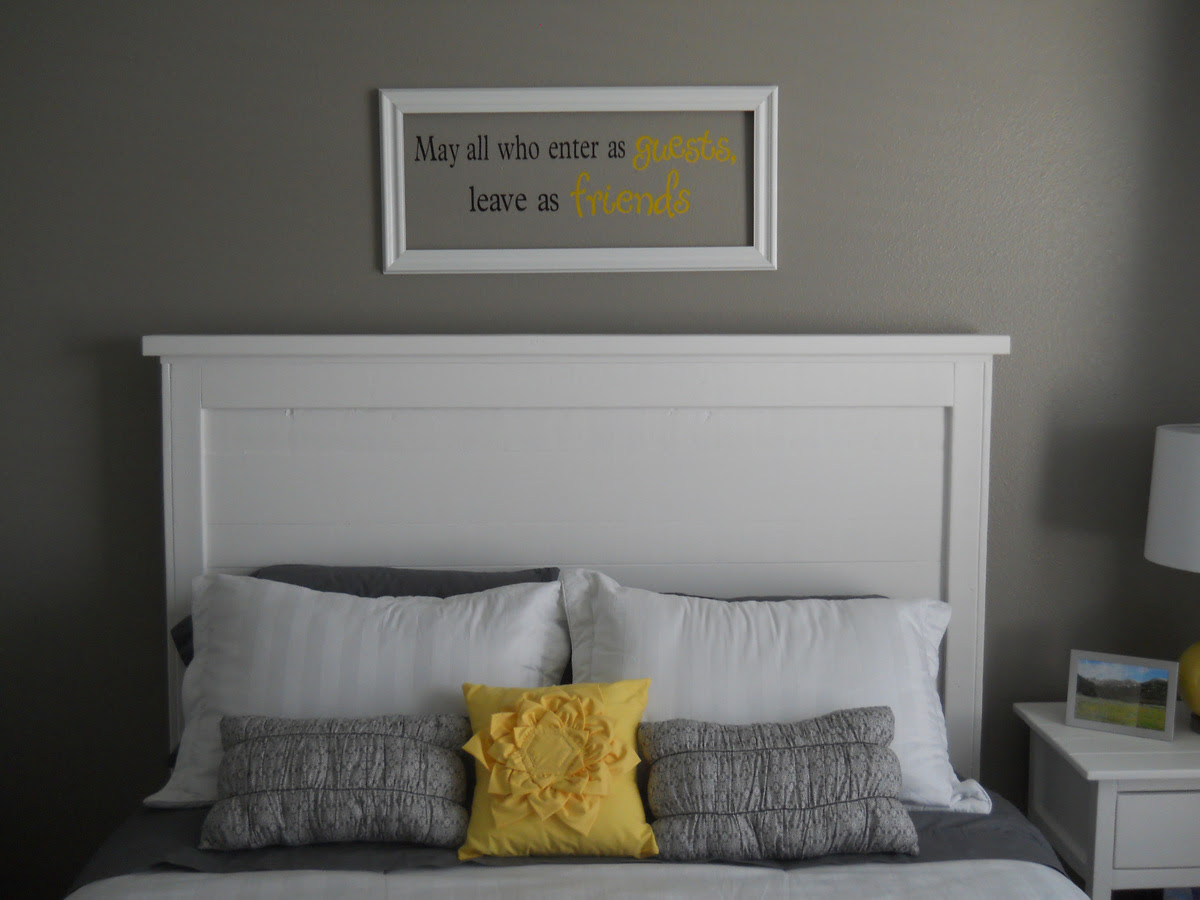 White Wood Queen Headboard