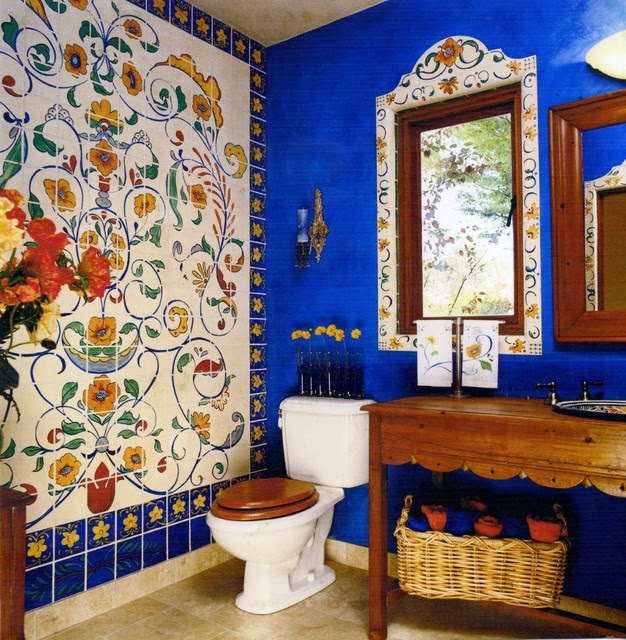 Marin Decorators Showcase House, Faux tile mural - eclectic 