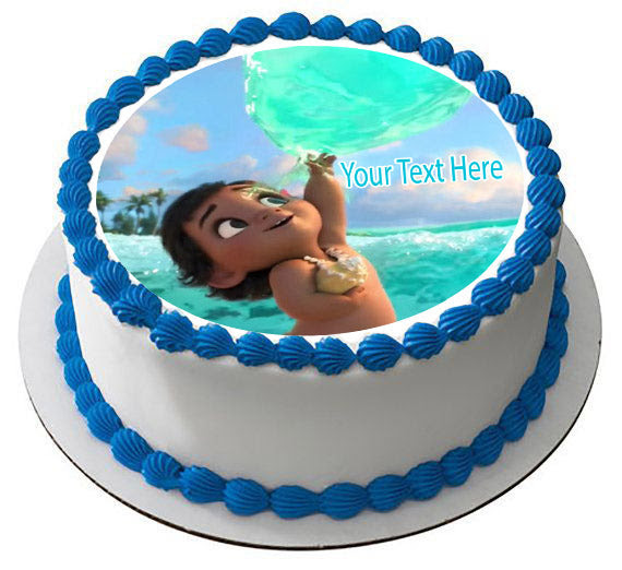 Baby Moana Edible Cake Topper Or Cupcake Topper Decor Edible Prints On Cake Epoc