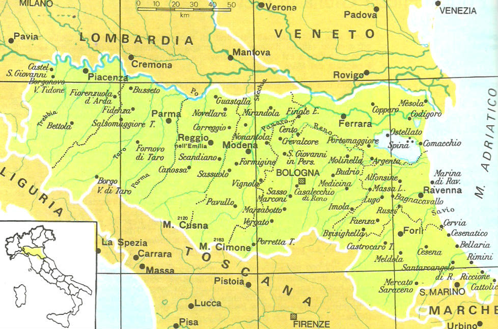 Cartina Geografica Romagna