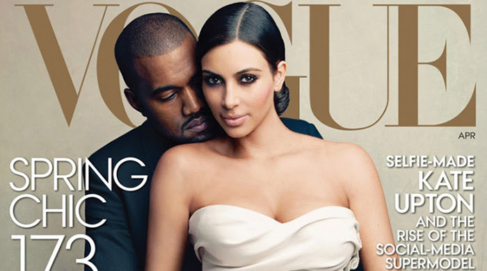 Канье Уэст и Ким Кардашьян на обложке американского Vogue