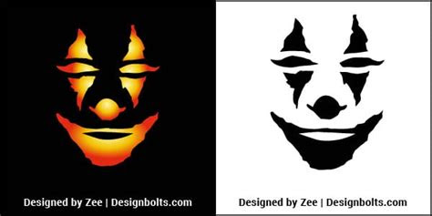  free joker movie disney pixar poco scary pumpkin carving stencils