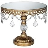 Antique Gold Beaded Small Cake Stand