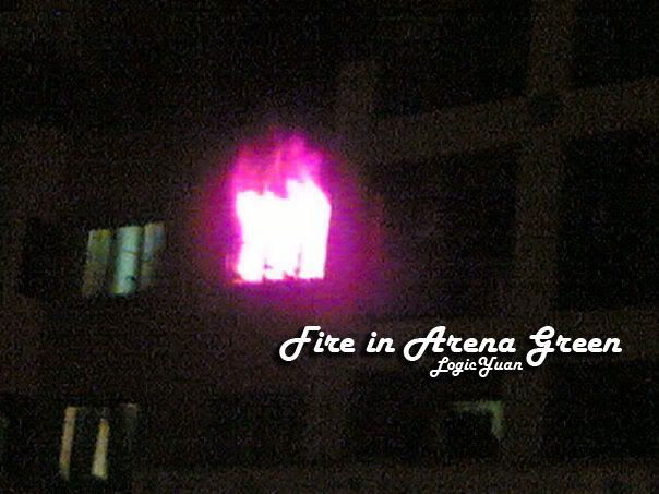 Fire in Arena Green