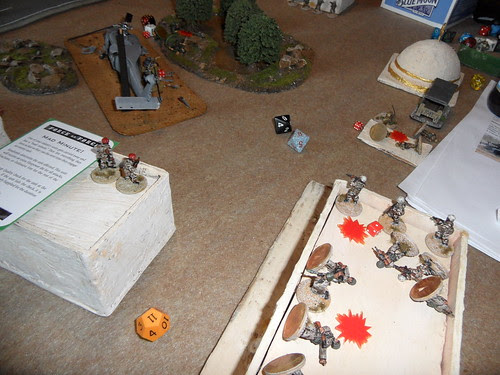 Firefight erupts in square