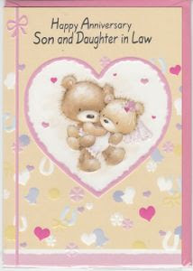 Anniversaries - Son and Daughter in Law - English Greeting Cards in France