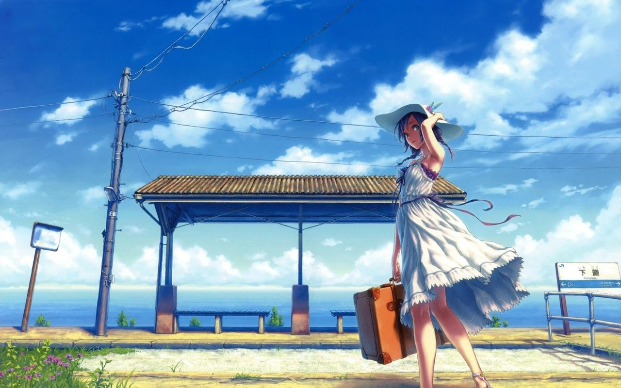 真夏の田舎のバス停に白いワンピース着て麦わら帽子かぶった美少女がいる確率 美少女速報