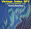 Moon Echo Audio Vintage Anime SFX Thunder Rain Wind WAV