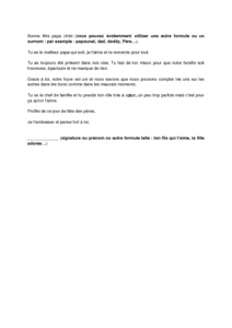 Lettre Pour La Fete Des Peres