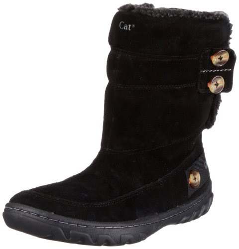 Caterpillar Women's Shayna Fur Trimmed Boots, Black, 6 UK