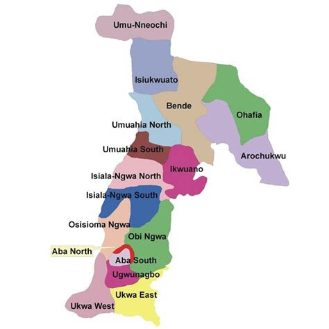 Map Of Abia State Nigeria