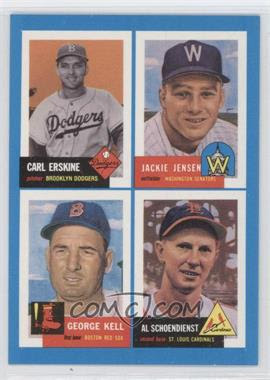 1992 Bazooka Quadracard '53 Archives #11 - Carl Erskine, Jackie Jensen, George Kell, Red Schoendienst - Courtesy of CheckOutMyCards.com