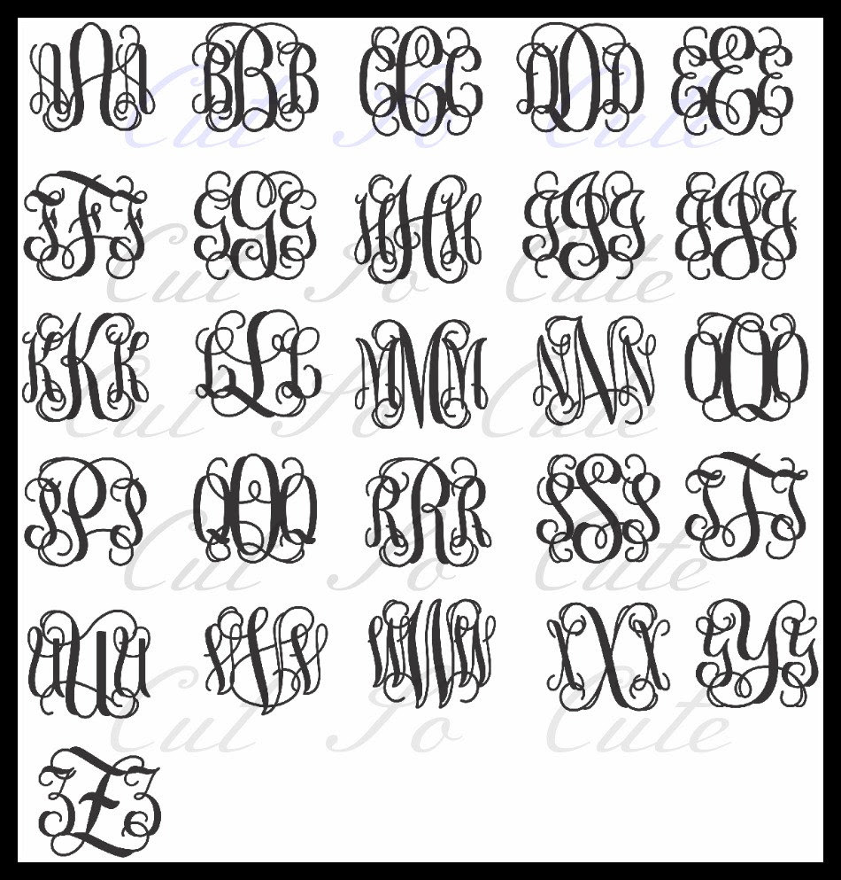 Download 13 Free Vine Monogram Font SVG Images - Free SVG ...