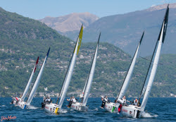 J/70s sailing Laggo Maggiore, Switzerland