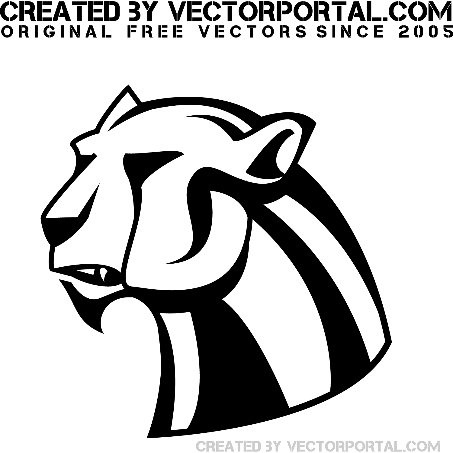 Vector for free use: Jaguar vector graphics