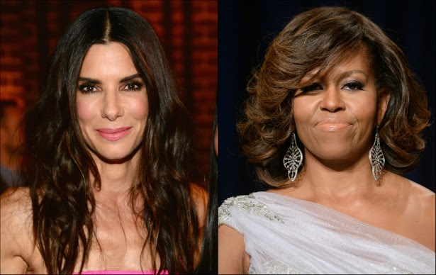 Sandra Bullock e a primeira-dama dos EUA, Michelle Obama, nasceram em 1964. (Foto: Getty Images)