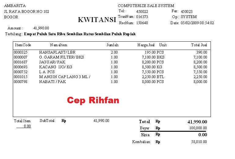 Contoh Faktur Pembelian Pictures