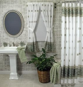 Amazon.com: Windsor Shower Curtain Color: Jade: Home & Kitchen
