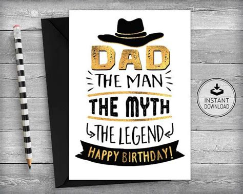 Say 'happy birthday dad' with a custom card. 7 best images about printable cards for dad on pinterest legends