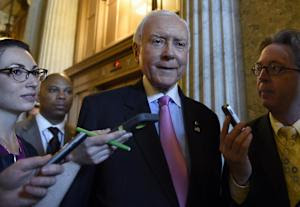 Sen. Orrin Hatch, R-Utah. is surrounded by reporters&nbsp;&hellip;