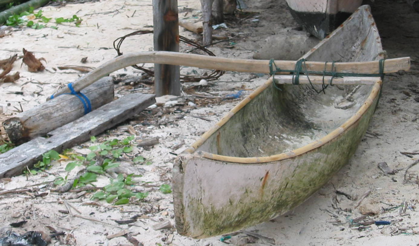 Sulawesi outrigger sailing canoe