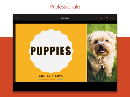 Microsoft PowerPoint gratis per iPad, iPhone e iPod Touch vers 2.9