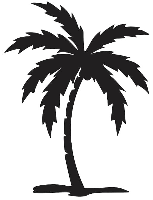 Download Free palm tree silhouette vector DXF files download | Free Vector