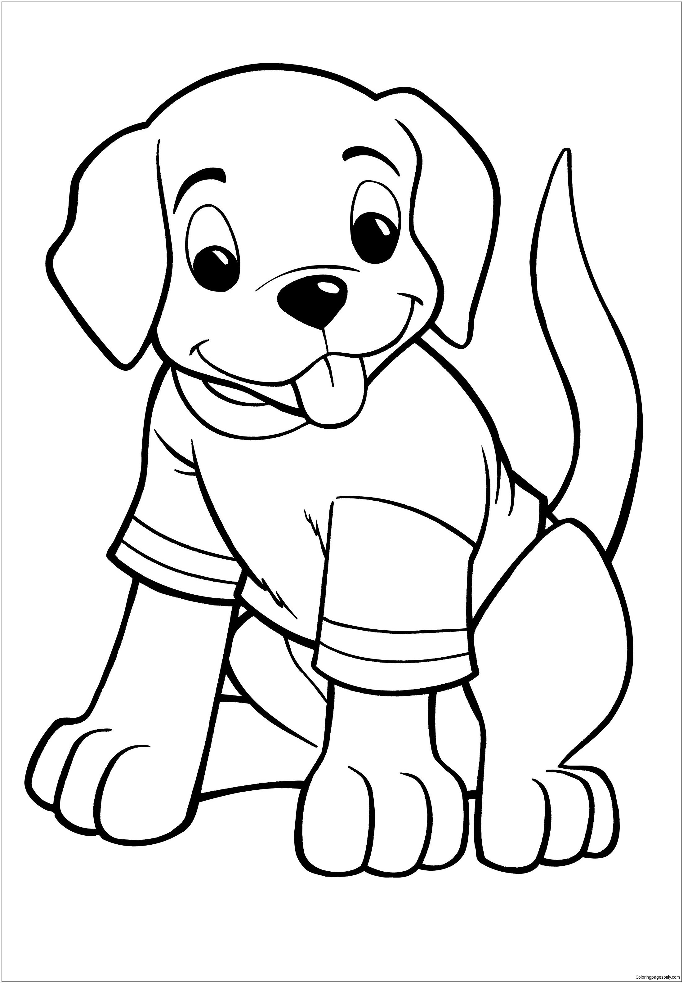 Download Great Puppy Coloring Page - Free Coloring Pages Online