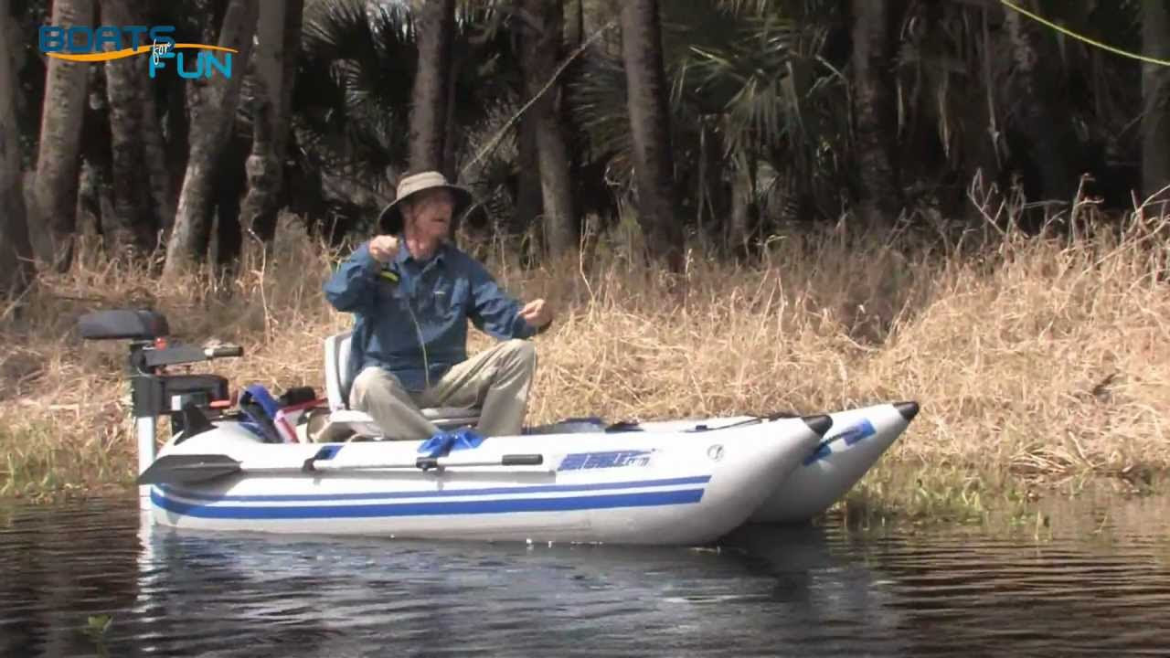 sea eagle 285 frameless pontoon boat - youtube