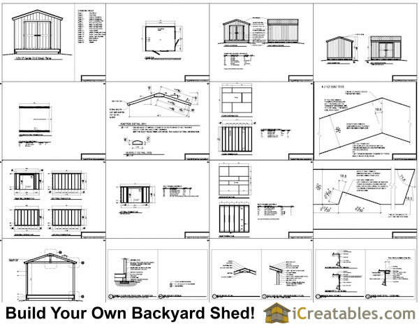 10x12 Shed Plans | Gable Shed | Storage Shed Plans | icreatables