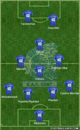 Kaa Gent Belgium Football Formation