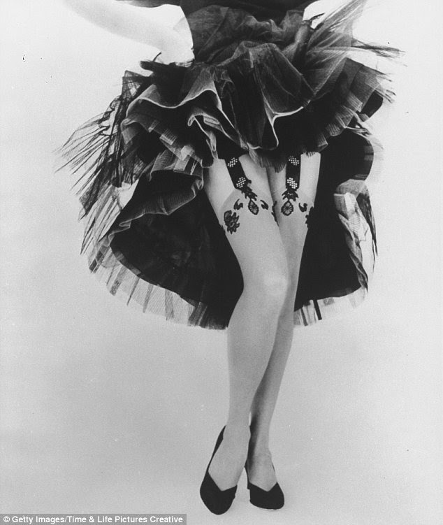 In a ruffle: Taken in 1954 by Gordon Parks, this image captures garters in their everyday glory, before they had become a true staple of the x-rated wardrobe